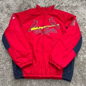 VTG St Louis Cardinals Majestic Authentic Collection Lined Jacket Y2K Men Large